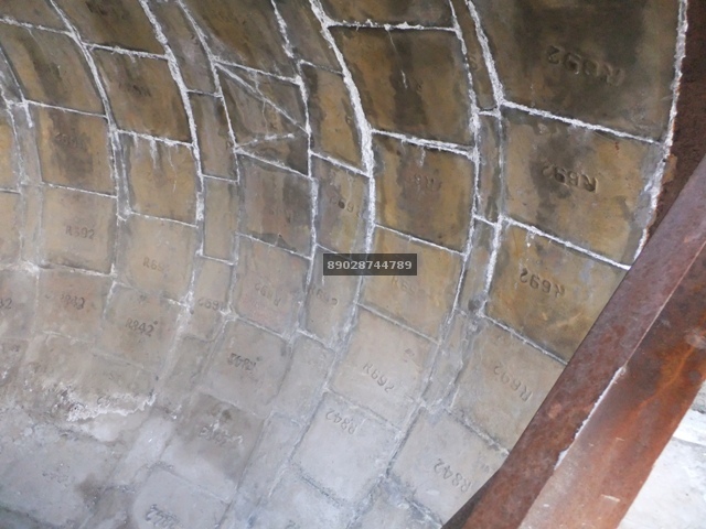 фото Футеровка труб большого диаметра камнелитой радиальной плиткой